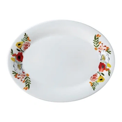 Twig New York Language Of Flowers Oval Platter In Multi