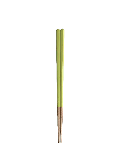 Twig New York Mono Chopsticks Set Of Four - Leaf Green