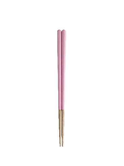 Twig New York Mono Chopsticks Set Of Four - Powder Pink