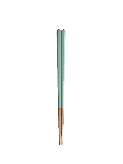 Twig New York Mono Chopsticks Set Of Four - Sage Green