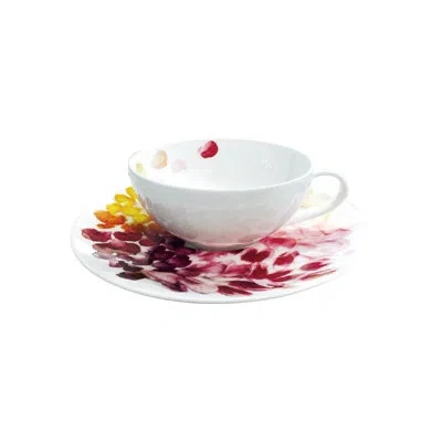 Twig New York Petals Cup And Saucer In Animal Print