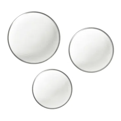 Twig New York Platinum Edge - Assorted Set Of Three Canape Dishes In White