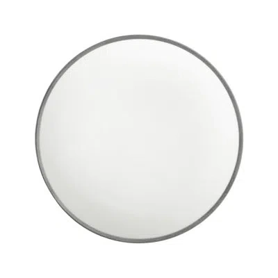 Twig New York Platinum Edge 10" Plate In White;platinum