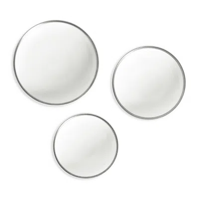 Twig New York Platinum Edge Assorted Canape Dishes, Set Of 3 In Grey