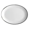 Twig New York Platinum Edge Oval Platter In Silver