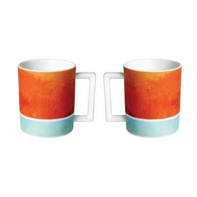 Twig New York Reve - Orange - Set Of Two Mugs