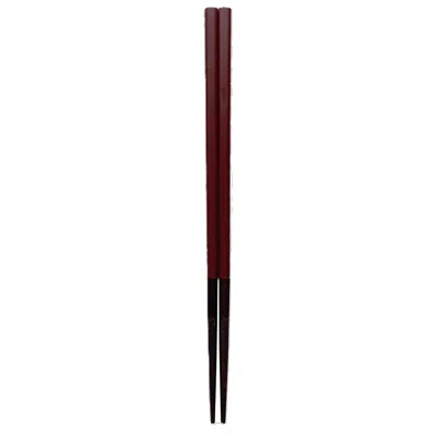 Twig New York Sandal Chopsticks Set Of Four - Deep Red In Burgundy