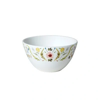 Twig New York Scandinavian Floral Cereal/ Soup Bowl In White