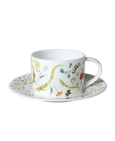 Twig New York Scandinavian Floral Cup Saucer In Multi
