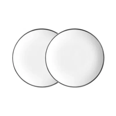 Twig New York Set Of 2, 6-1/2" Bread/canape Plates In Silver