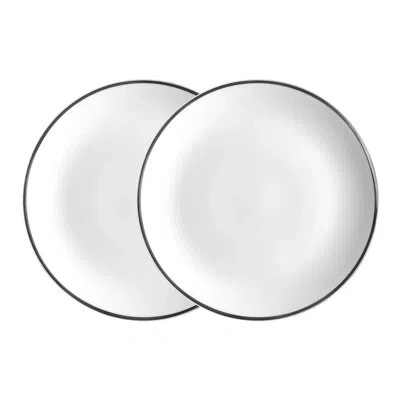Twig New York Set Of 2, 8" Salad / Dessert Plate In Silver