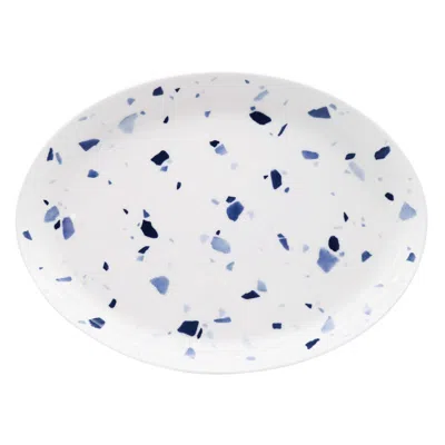 Twig New York Terrazzo Azzurro - 14 In Oval Platter In Blue