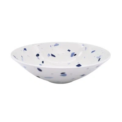 Twig New York Terrazzo Azzurro 10" Serving Bowl In Blue;white