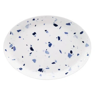 Twig New York Terrazzo Azzurro Dinnerware In Blue;white