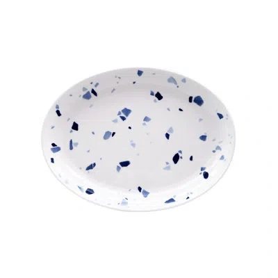 Twig New York Terrazzo Azzurro Dinnerware In Blue;white