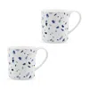 Twig New York Terrazzo Azzurro Mugs, Set Of 2 In Blue