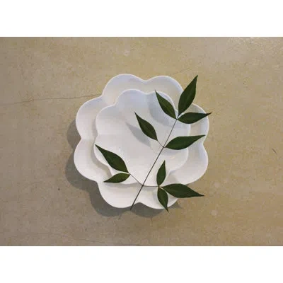Twig New York Twig White Porcelain Abstract Decorative Bowl In White