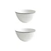 Twig New York White Alex Platinum - Set Of Two, Cereal Bowl In White