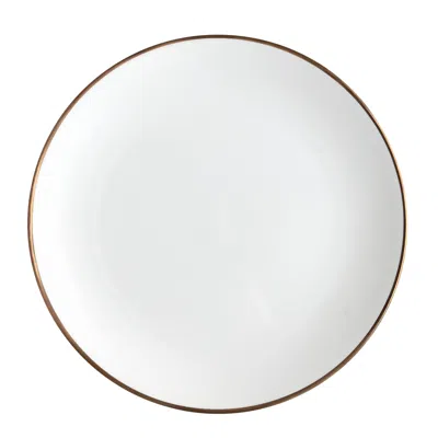 TWIG NEW YORK WHITE / GOLD ALEX GOLD - DINNER PLATE