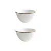 Twig New York White / Gold Alex Gold - Set Of Two, Cereal Bowl In White/gold