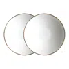 Twig New York White / Gold Alex Gold - Set Of Two, Soup / Pasta Bowl In White/gold