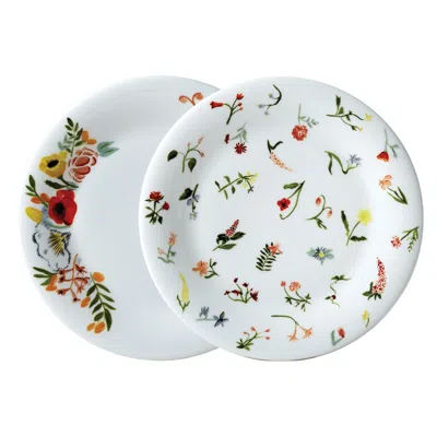 Twig New York White Language Of Flowers - Set Of Two Salad Plates