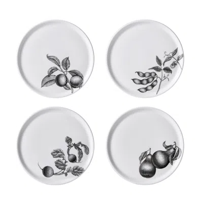 Twig New York White Olive Market - Set Of Four Canape/bread Plates​