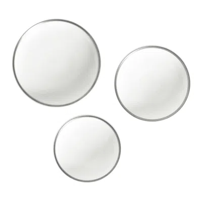 Twig New York White Platinum Edge - Assorted Set Of Three Canape Dishes
