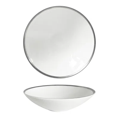 Twig New York White Platinum Edge - Set Of Two Soup Bowls