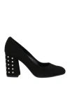 Twiggy Woman Pumps Black Size 8 Leather In Black