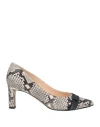 Twiggy Woman Pumps Grey Size 5 Soft Leather