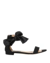 Twiggy Woman Sandals Black Size 10 Leather, Textile Fibers
