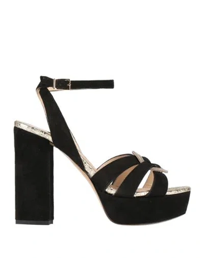 Twiggy Woman Sandals Black Size 8 Leather