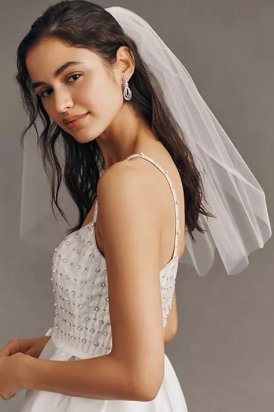 Twigs & Honey 23" Single Tier Clean Veil In White