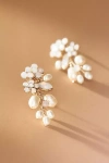 Twigs & Honey Freshwater Pearl And Crystal Cluster Earrings In Gold