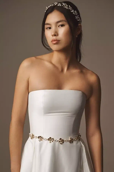 Twigs & Honey Gilded Magnolia Belt In Gold