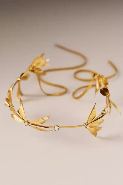 Twigs & Honey Gilded Wings Headpiece In Gold