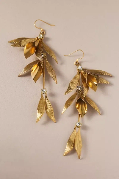 Twigs & Honey Grecian High-drama Wing Earrings In Gold