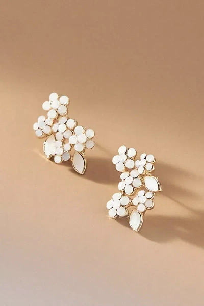Twigs & Honey Pearl Opal Stud Earrings In Gold