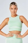 TWILL ACTIVE TWILL ACTIVE RECYCLED COLOR BLOCK RACER CROP TOP