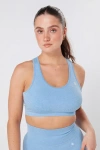 TWILL ACTIVE TWILL ACTIVE RECYCLED SEAMLESS MARL LASER CUT SPORTS BRA