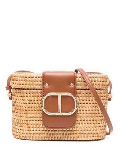 Twinset Twimset Crossbody Straw Bag