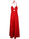 Twinset Twin-set Hibiscus Red Cotton Dresses In Red