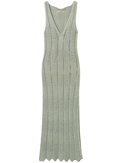 Twinset Twimset Lurex Knit Midi Dress