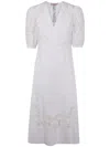 Twinset Lace-detail Puffed-sleeve Dress
