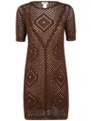 Twinset Robe Courte En Filet Avec Sequins