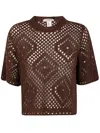 Twinset Open-knit Short-sleeve Top