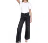 Twin Doves Perfect Wide Leg Jeans In Vintage Black In Black