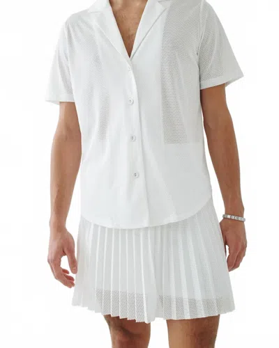 T.w.i.n. That’s What I Need Basketball Mesh Mini Skirt In White