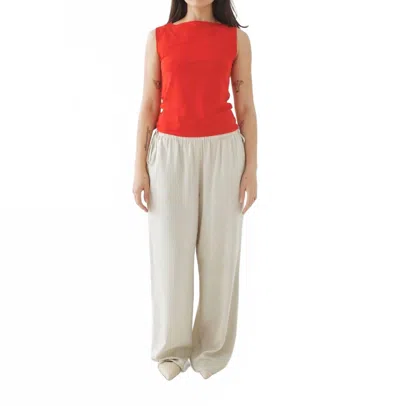 T.w.i.n. That’s What I Need Side Tie Pants In Oatmeal In Beige